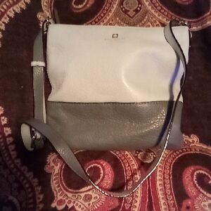 kate spade Two-Tone White and Gray Crossbody Bag